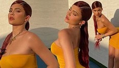Kylie Jenner mặc váy bó sát 'nghẹt thở' tạo dáng bên biệt thự triệu đô