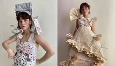 Cô gái 19 tuổi nổi tiếng nhờ tài thiết kế thời trang từ lá bài, đĩa CD