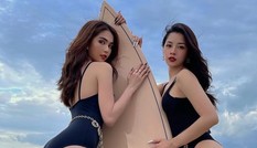 Chi Pu, Ngọc Trinh khoe đường cong bỏng mắt bên tấm ván trượt hàng hiệu 250 triệu đồng
