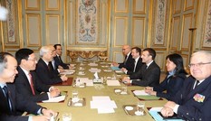 Tổng Bí thư Nguyễn Phú Trọng hội đàm với Tổng thống Emmanuel Macron