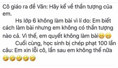 Học sinh bị chép phạt 100 lần vì từ chối làm bài văn tả thần tượng: Bất lực hay bạo lực?
