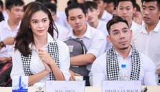Phạm Văn Mách tái xuất, diện sơ-mi trắng như 'soái ca' bên Á hậu Mâu Thuỷ