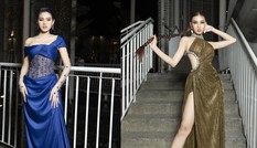 Hoa hậu Đỗ Thị Hà lộng lẫy tựa 'nữ thần', Á hậu Ngọc Thảo diện váy xẻ khoe chân dài 1m11