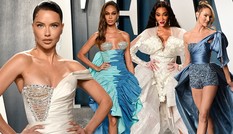 Dàn mẫu nội y hở ngực táo bạo trên thảm đỏ tiệc hậu Oscar 2020
