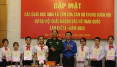 Gặp mặt con của cán bộ, chiến sĩ phục vụ trong Quân đội dự Đại hội Cháu ngoan Bác Hồ
