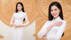 Hoa hậu Đỗ Thị Hà xinh đẹp trong tà áo dài trắng, chính thức đảm nhận cương vị mới đầy ý nghĩa