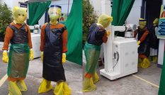 Thiếu thiết bị vật tư y tế, đội ngũ y bác sĩ phải tự chế đồ bảo hộ từ... túi đựng rác