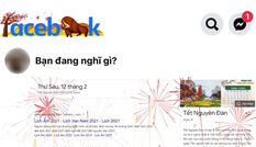 Facebook đổi logo trâu vàng và cành đào đón Tết, Google bắn pháo hoa tưng bừng