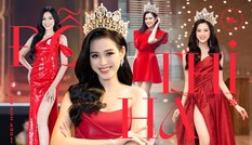 Dáng chuẩn mặc gì cũng đẹp nhưng màu đỏ mới là “chân ái” của Hoa hậu Đỗ Thị Hà
