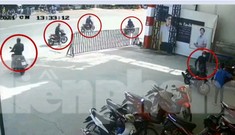 Clip: Nhóm dàn cảnh trộm 3 xe máy trong tích tắc ở Bình Dương