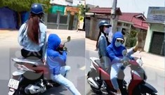 ‘Cô gái’ đi xe máy diễn xiếc trên đường bị công an triệu tập