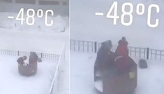 Sống ở nơi lạnh nhất nhì thế giới, trẻ em vẫn tung tăng dù âm 48 độ C