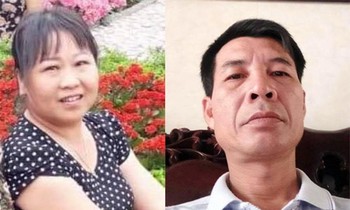Cặp vợ chồng Hương (trái), Dũng (phải). Ảnh Công an cung cấp