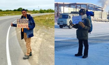 The 20-year-old boy travels the world without spending money thanks to 'hitchhiking'