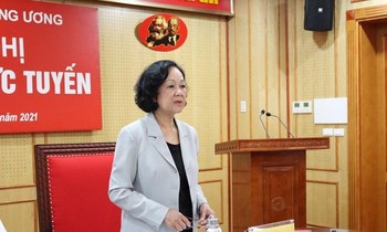Trưởng Ban Tổ chức T.Ư Trương Thị Mai (Ảnh N.A)