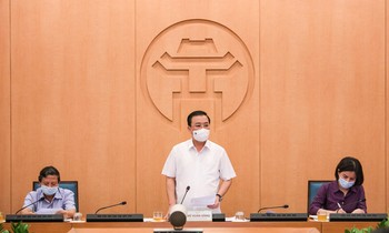 Phó Chủ tịch Hà Nội Chử Xuân Dũng phát biểu kết luận cuộc họp