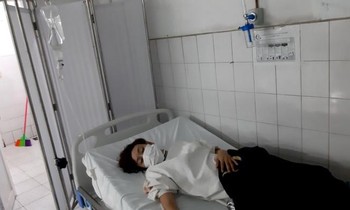 Cô giáo N.H thời điểm nhập viện cấp cứu