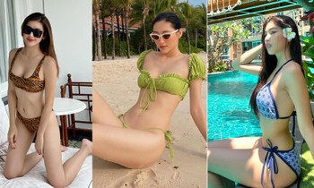 Dàn Hoa, Á hậu cùng diện bikini nóng bỏng chào hè
