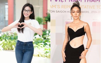 Đỗ Thị Hà diện áo trắng giản dị vẫn đẹp rạng rỡ, Mâu Thủy mặc váy cắt xẻ 'bỏng mắt'