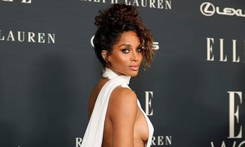 'Nữ hoàng R&B' Ciara diện mốt không nội y đi sự kiện