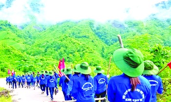 The beauty of the TNTN shirt color is always present everywhere. Photo: Ngo Tung