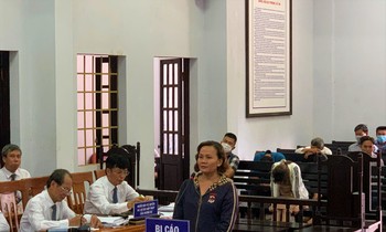 Bị cáo Hòa tại phiên xét xử ngày 13/4