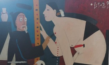 “Họa sỹ và bức tranh” của Lê Công Thành