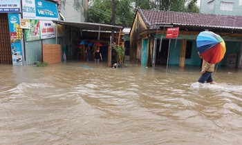 Mưa lũ gây ngập lụt ở Quảng Nam Ảnh: Hoài Văn