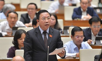 Ðại biểu Quốc hội Lưu Bình Nhưỡng phát biểu tại diễn đàn Quốc hội. ẢNH: QH
