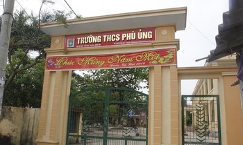 Trường THCS Phù Ủng, nơi xảy ra sự việc đáng tiếc 