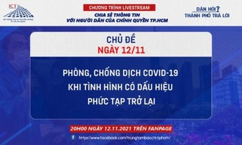 Tình hình dịch COVID-19 phức tạp trở lại: Tối nay 12/11 TPHCM đối thoại với người dân