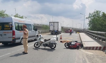 Hiện trường vụ tai nạn.