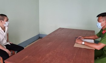 Võ Chí Tâm tại cơ quan công an.