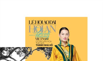 Mẫu của NTK Lan Hương, lấy cảm hứng từ Di sản Thế giới Thành nhà Hồ