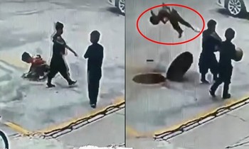 Cảnh báo: Thả pháo hoa xuống cống, cống nổ tung khiến các em nhỏ bị bắn văng