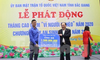 Tỉnh Đoàn Bắc Giang ủng hộ người nghèo 1,5 tỷ đồng tại buổi phát động