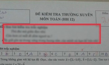 Giáo viên Toán ghi thêm câu thơ vào đề kiểm tra thường xuyên, teen đọc xong sợ “xanh mặt“