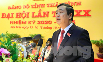 Ông Ngô Đông Hải tái đắc cử Bí thư Tỉnh uỷ Thái Bình khoá XX với tỷ lệ bầu đạt 100% - Ảnh: Hoàng Long