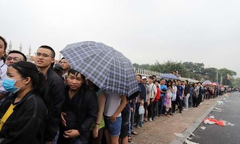 Những hình ảnh này không còn xuất hiện sau khi VFF tiến hành phân phối vé qua kênh online.
