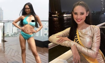 Người đẹp Myanmar lộ ngực trong phần thi áo tắm tại Miss Grand