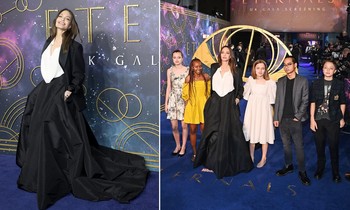Angelina Jolie dẫn các con đi ra mắt phim, Pax Thiên lại vắng mặt