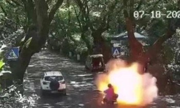 Chiếc xe đạp điện phát nổ trong lúc đang chạy