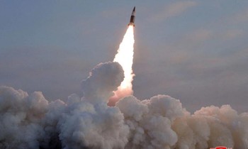 Bức ảnh thử tên lửa được Triều Tiên công bố ngày 17/1. (Ảnh: KCNA)