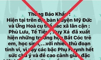 Công an Hà Nội xác minh thông tin ‘bắt cóc trẻ em’ phát tán trên mạng