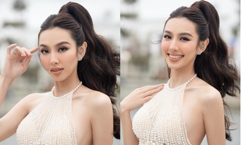 Không mặc cắt xẻ, Hoa hậu Thuỳ Tiên vẫn đẹp gây mê