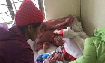 Nhiều bệnh nhân, nhất là sản phụ, trẻ sơ sinh tại bệnh viện ĐK Lạng Sơn rất lo ngại thời tiết khắc nghiệt .Ảnh: Duy Chiến