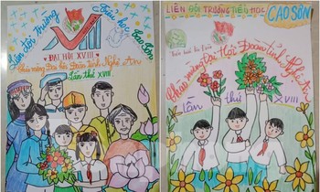 Những bức vẽ sinh động của thiếu nhi Nghệ An chào mừng Đại hội Đoàn lần thứ XVIII