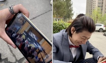 Chinese groom attended the wedding ceremony via livestream