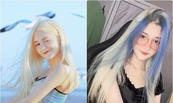 Female eSports player is as pretty as a doll, attracting attention with blue hair 