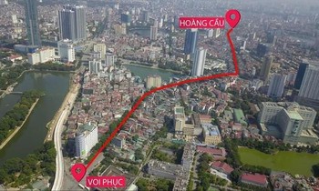 Tuyến đường 2,2km Hoàng Cầu - Voi Phục